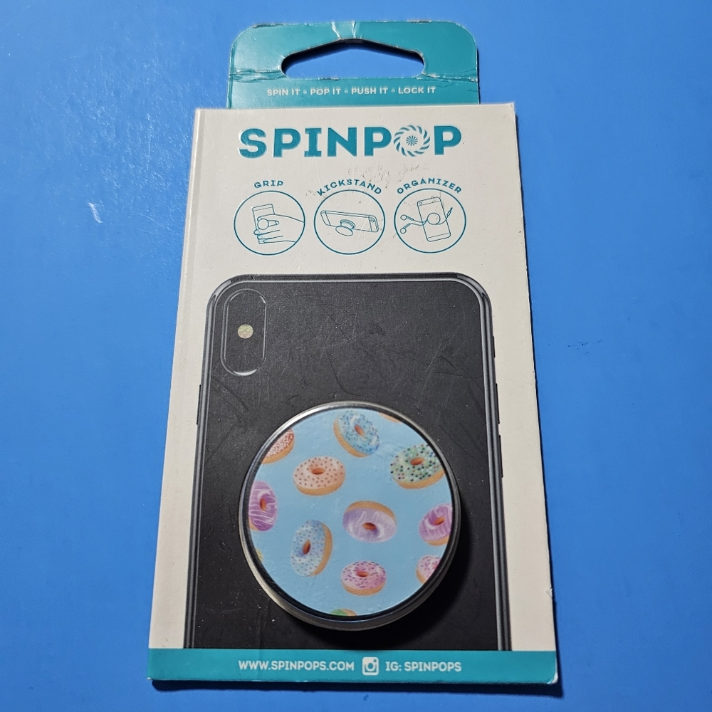SpinPop: Pop-Up Phone Holder & Stand - DOUGHNUTS